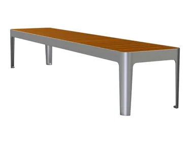 DOLMEN/4 - Resysta and steel garden bench _ Altek