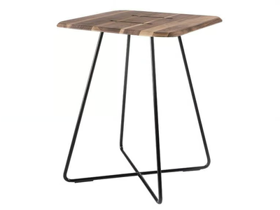 LEVANTE - Square steel and wood table _ Altek
