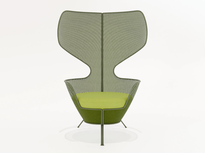 QUIZAS - High-back steel garden armchair _ Altek