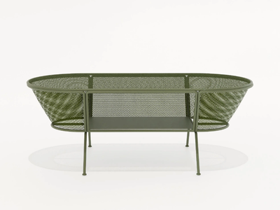QUIZAS - Oval steel garden side table _ Altek