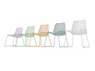 TWO - Sled base steel garden chair _ Altek