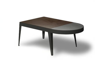 WEST COAST - Square aluminium and wood coffee table _ Altek