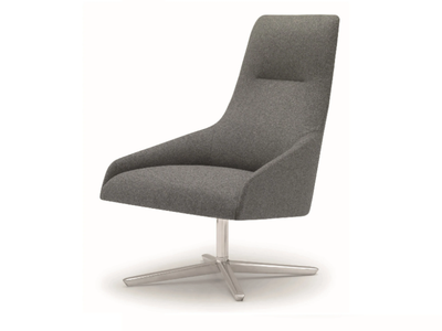 ALYA BU1520 - Upholstered armchair with 4-spoke base high-back
