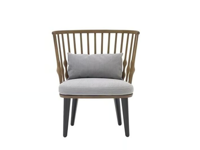 NUB BU1437 - Beech easy chair with integrated cushion