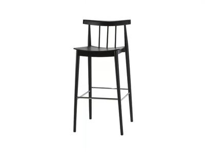 SMILE BQ0327 / BQ0346 - High beech stool with back with footrest