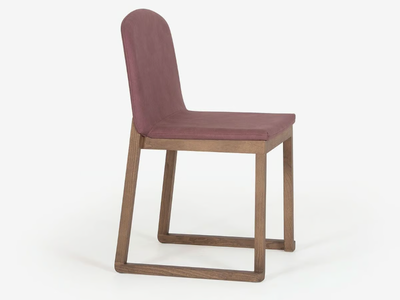 AVA PLUS - Sled base upholstered solid wood chair _ Anesis