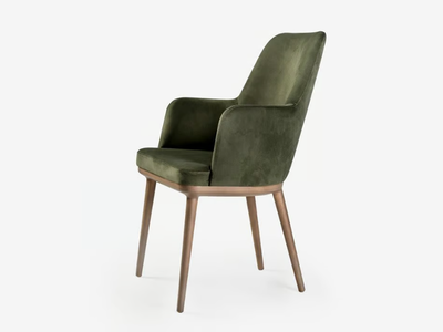 CHIBA - Fabric chair with armrests _ Anesis