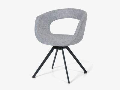 HOLLA - Trestle-based fabric chair _ Anesis