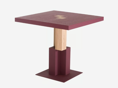 ORTHO - Square wood veneer table _ Anesis