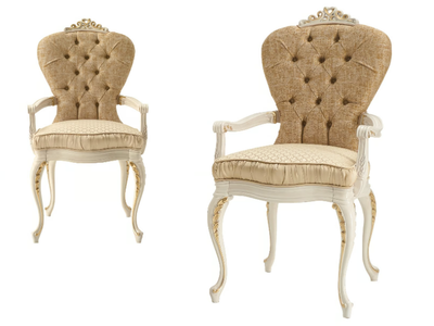 RICASOLI - Tufted fabric chair with armrests _ A.R. Arredamenti