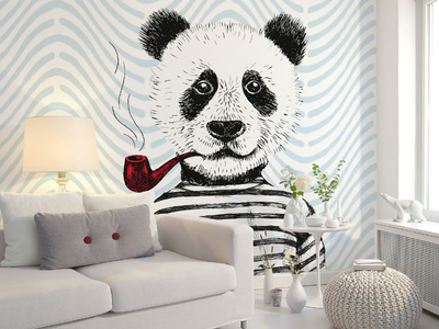 MODERN PANDA - Washable nonwoven wallpaper _ Architects Paper