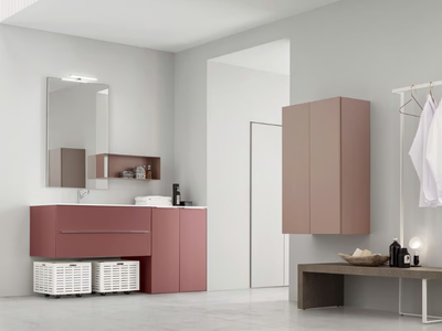 I_WASH - COMPOSITION 03 - Wooden laundry room cabinet
