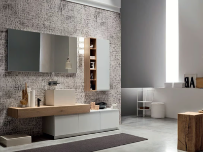 SOUL - COMPOSITION 02 - Oak bathroom cabinet / vanity unit