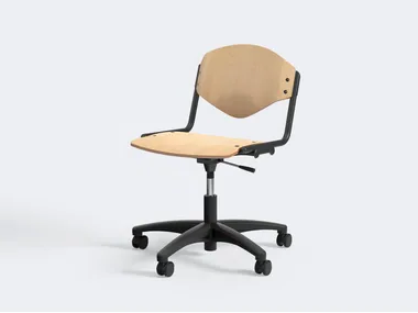 OMNIA CONTRACT - Chair with castors with 5-spoke base _ Ares Line