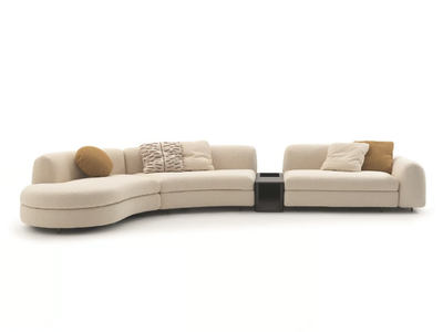 EDO - Sectional curved fabric sofa _ arflex