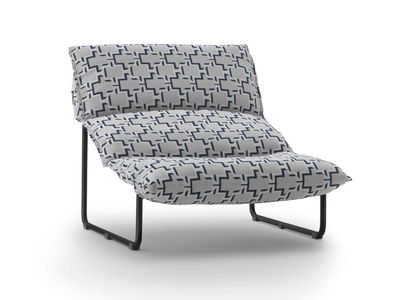 TABOGA - Sled base fabric garden armchair with removable cover _ arflex