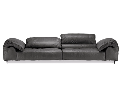 CRAZY DIAMOND - 3 seater leather sofa with headrest _ Arketipo
