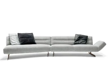 NASH - Sled base fabric sofa _ Arketipo