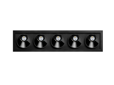 BLACK FOSTER ASYMMETRIC RECESSED 5 - Recessed LED multiple aluminium spotlight _ Arkoslight