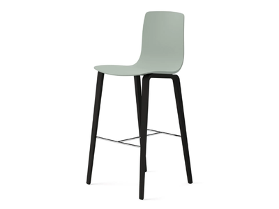 AAVA 02 - High barstool with wood legs _ Arper