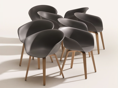 DUNA 02 - Recycled plastic chair with armrests _ Arper