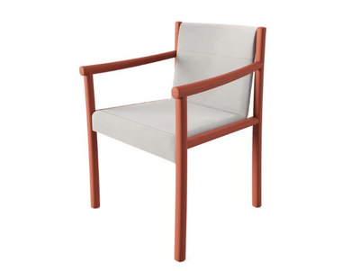 KATA - Fabric chair with armrests _ Arper