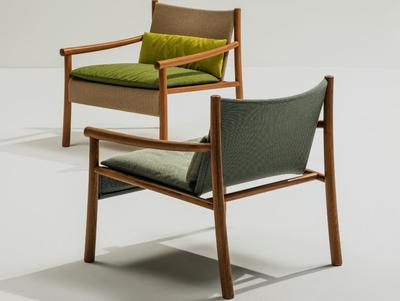KATA - Garden armchair with armrests _ Arper