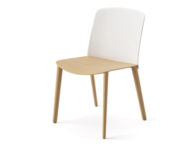 MIXU - Polypropylene and plywood chair with oak legs _ Arper