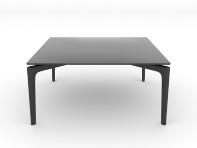 SAUL - Square glass coffee table _ Arper