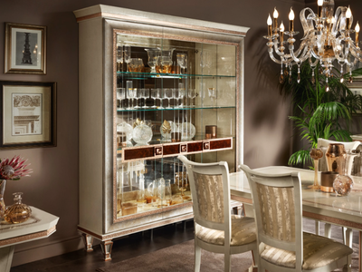 DOLCE VITA - Wood and glass display cabinet _ Arredoclassic