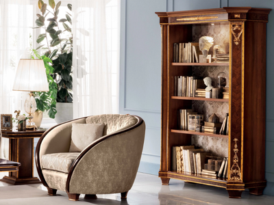 MODIGLIANI - Open wooden bookcase with built-in lights _ Arredoclassic