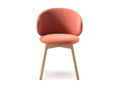 BELLE 4WL - Fabric chair with solid wood leg _ Arrmet
