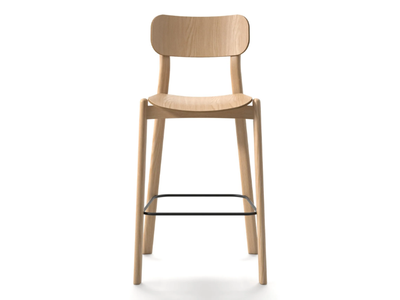 KIYUMI ST WOOD - High ash stool with footrest _ Arrmet