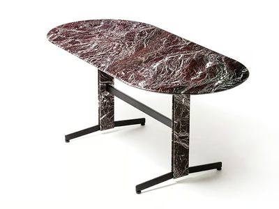 PIANA MARBLE L - Oval marble table _ Arrmet