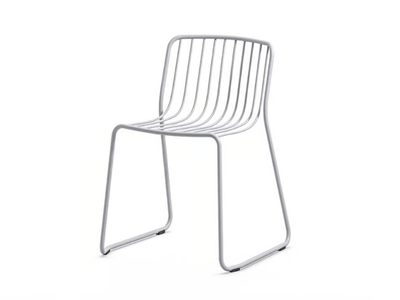 RANDA NUDE - Sled base steel chair _ Arrmet
