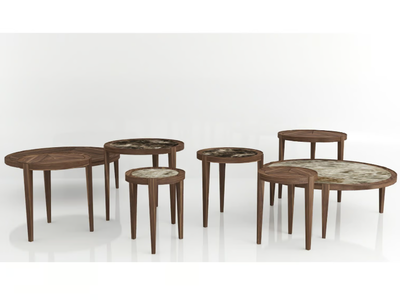 LEONARDO L1030N - Round marble coffee table _ Arte Brotto
