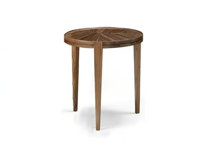 LEONARDO L1030N - Round walnut coffee table _ Arte Brotto