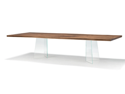 VERO - V GLASS - Rectangular solid wood table