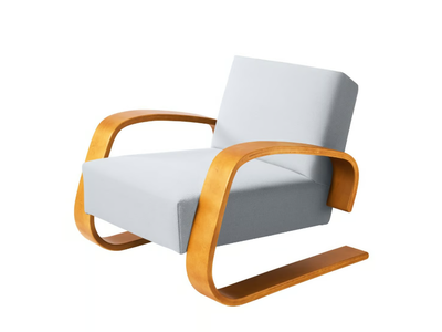 400 "TANK" - Cantilever wooden armchair with armrests _ Artek