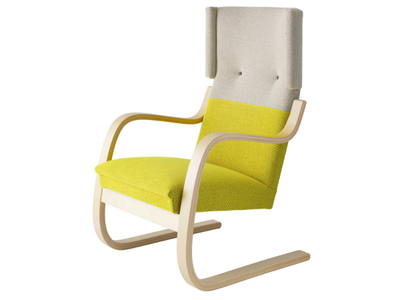 401 - Cantilever wooden armchair high-back _ Artek