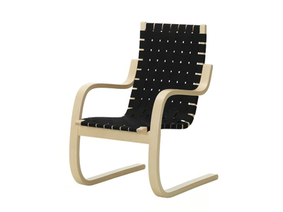 406 - Cantilever wooden armchair with armrests _ Artek