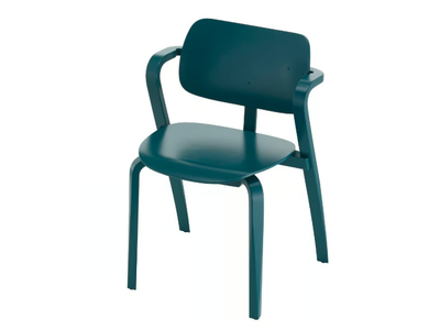 ASLAK - Stackable beech chair with armrests _ Artek