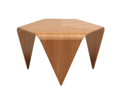 TRIENNA TABLE - Hexagonal wood veneer coffee table _ Artek