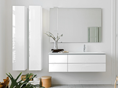 MONOLITE 18 - Wall-mounted crystal vanity unit with drawers _ ARTELINEA