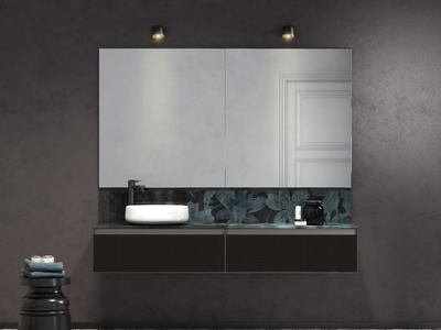 +SKIN - Wall-mounted sectional Laminam® vanity unit with drawers _ ARTELINEA
