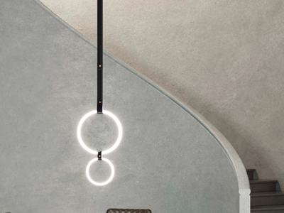 ULAOP - Plexiglass pendant lamp with leather details _ ARTELINEA