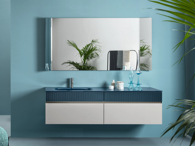 VOLUMI - Modular washbasin cabinet with central opening _ ARTELINEA