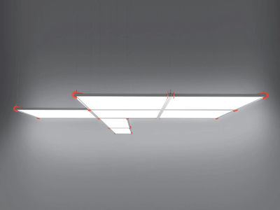GRAFA SYSTEM - Modular aluminium and polycarbonate pendant lamp _ Artemide