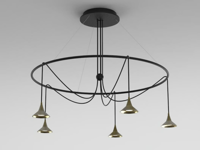UNTERLINDEN CHANDELIER RING - LED adjustable brass chandelier _ Artemide