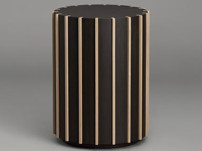 FIN TALL - Wood veneer high side table _ Articolo Studio